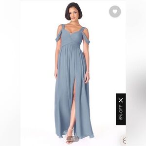 Azazie Dusty blue chiffon